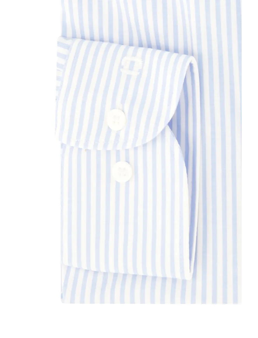 business overhemd Olymp gestreept katoen, stretch slim fit