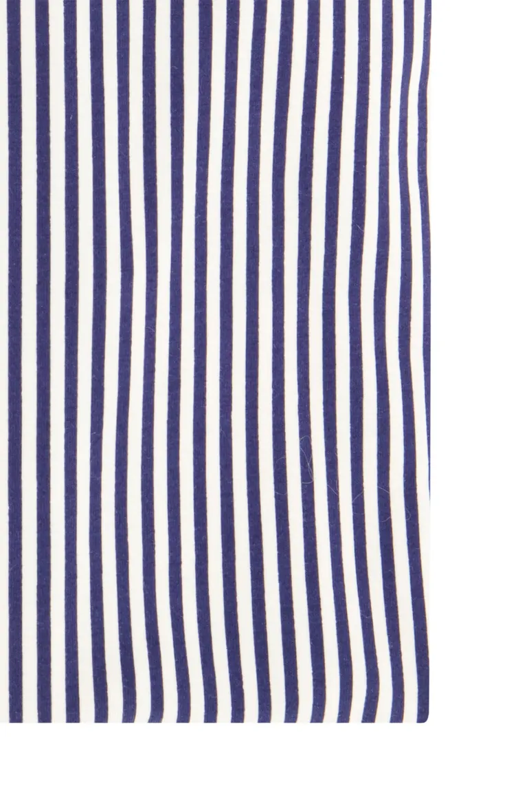 business overhemd Olymp donkerblauw gestreept katoen, stretch slim fit