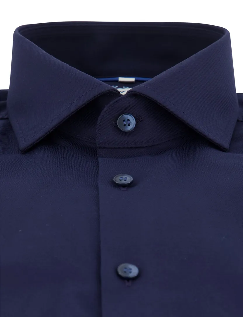 Olymp overhemd donkerblauw effen slim fit