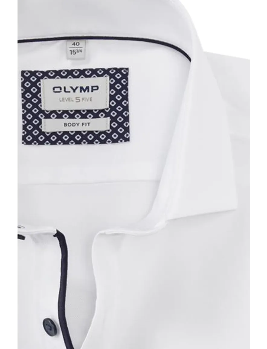 Olymp Level Five body fit wit ml 7 overhemd katoen