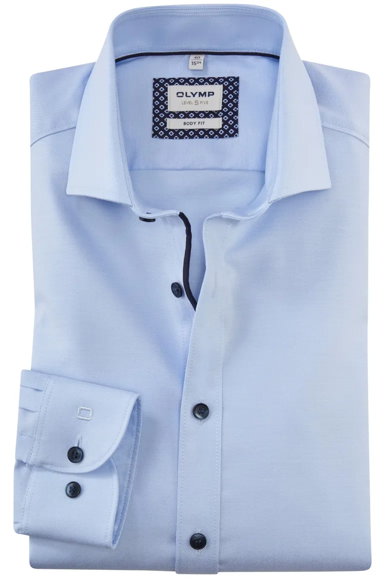 OLYMP Level Five body fit business overhemd blauw ml 7