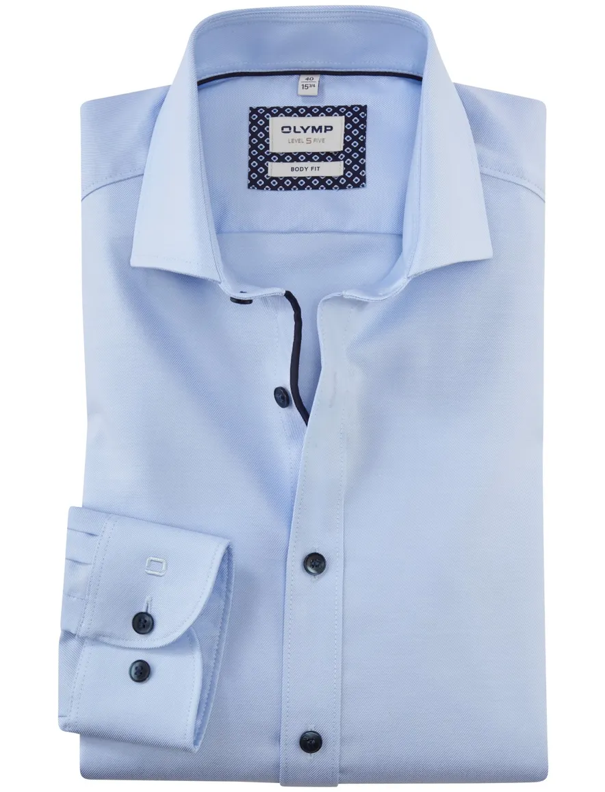 OLYMP Level Five body fit business overhemd blauw ml 7