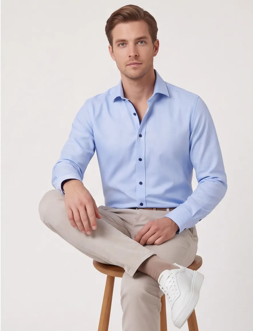 OLYMP Level Five body fit business overhemd blauw ml 7