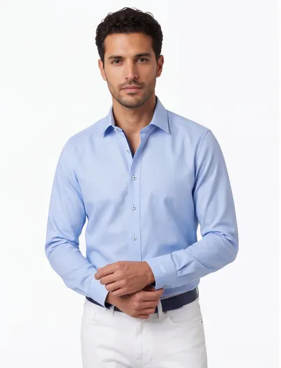 Olymp Olymp overhemd lichtblauw Body Fit katoen