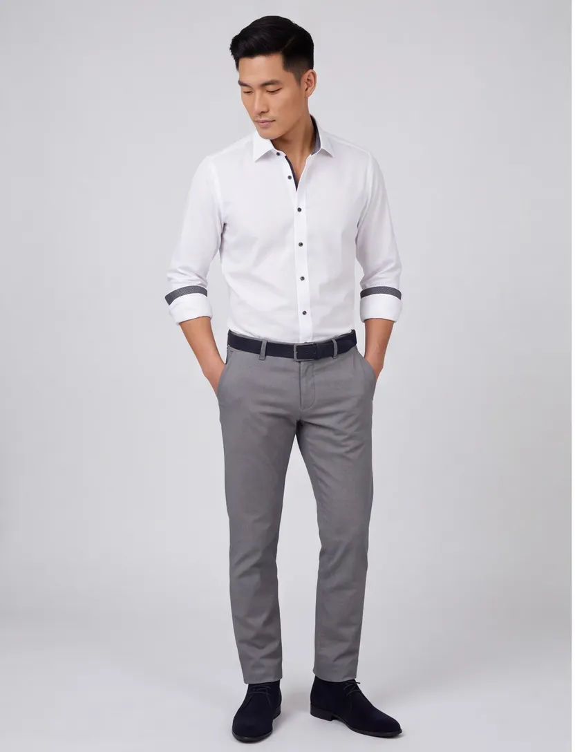 Olymp overhemd No. Six super slim katoen wit