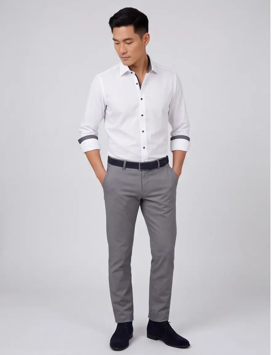 Olymp overhemd wit super slim fit katoen ml7