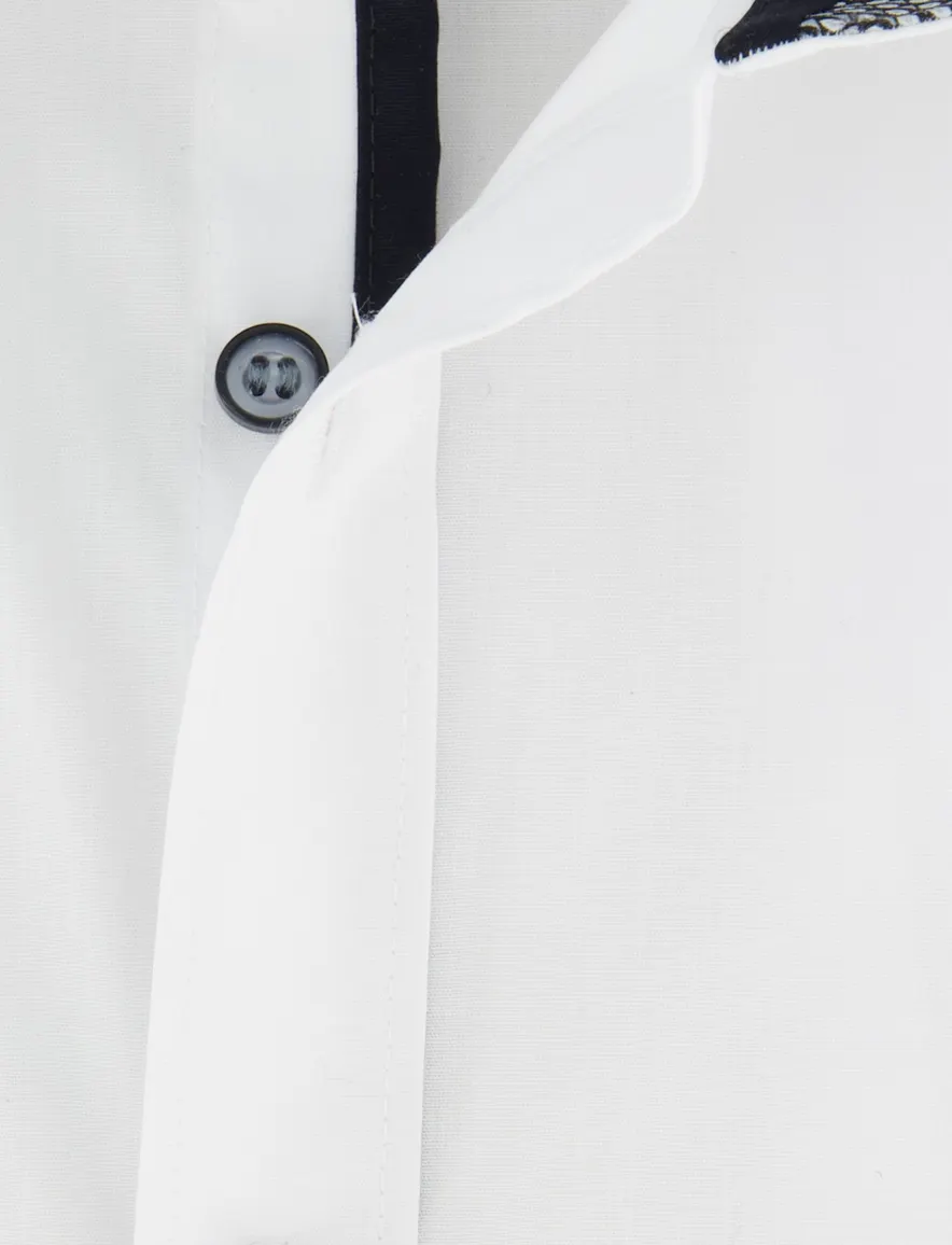 Olymp overhemd wit super slim fit katoen ml7