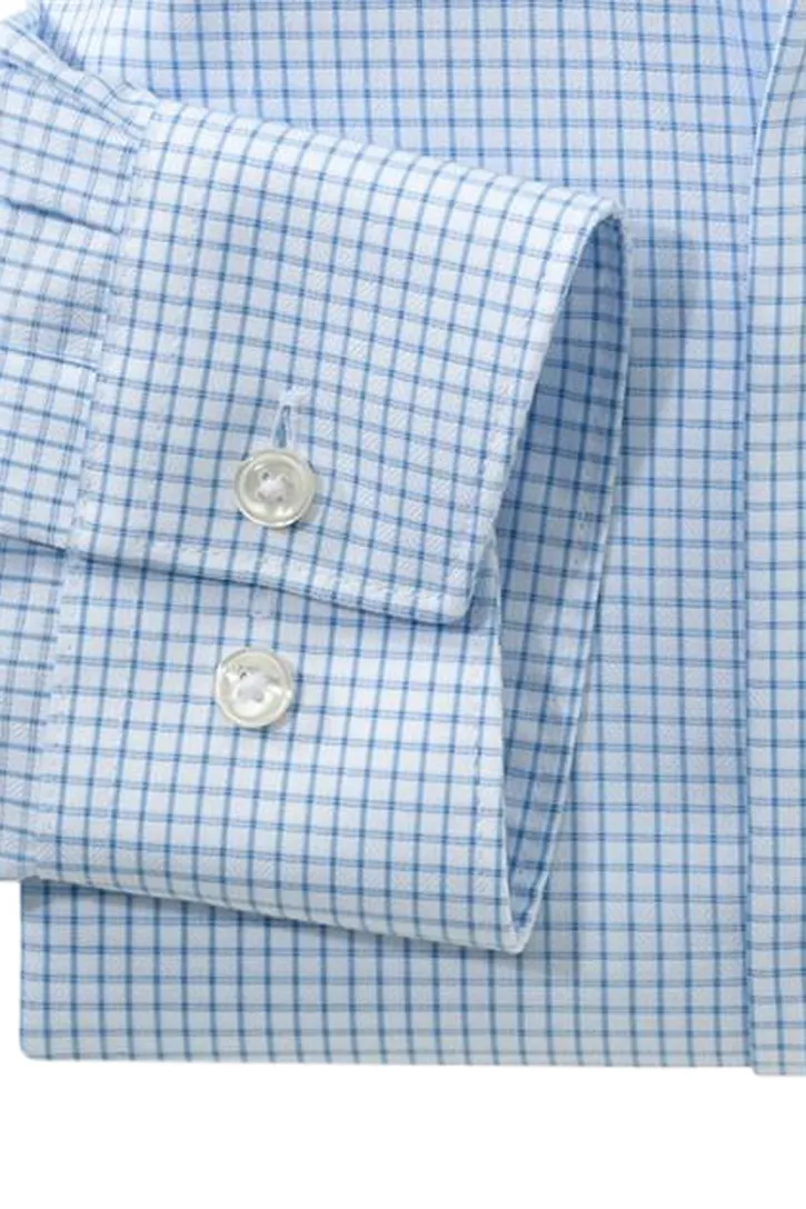 Olymp overhemd normale fit blauw geruit