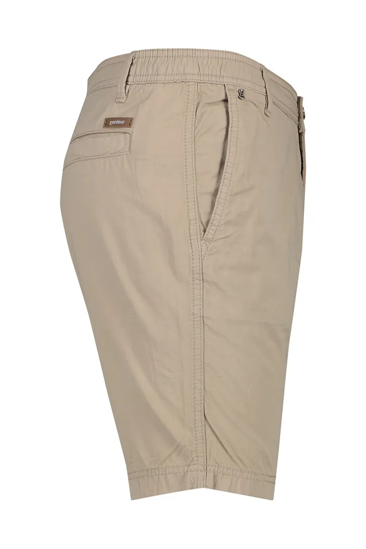 korte broek Gardeur beige effen katoen