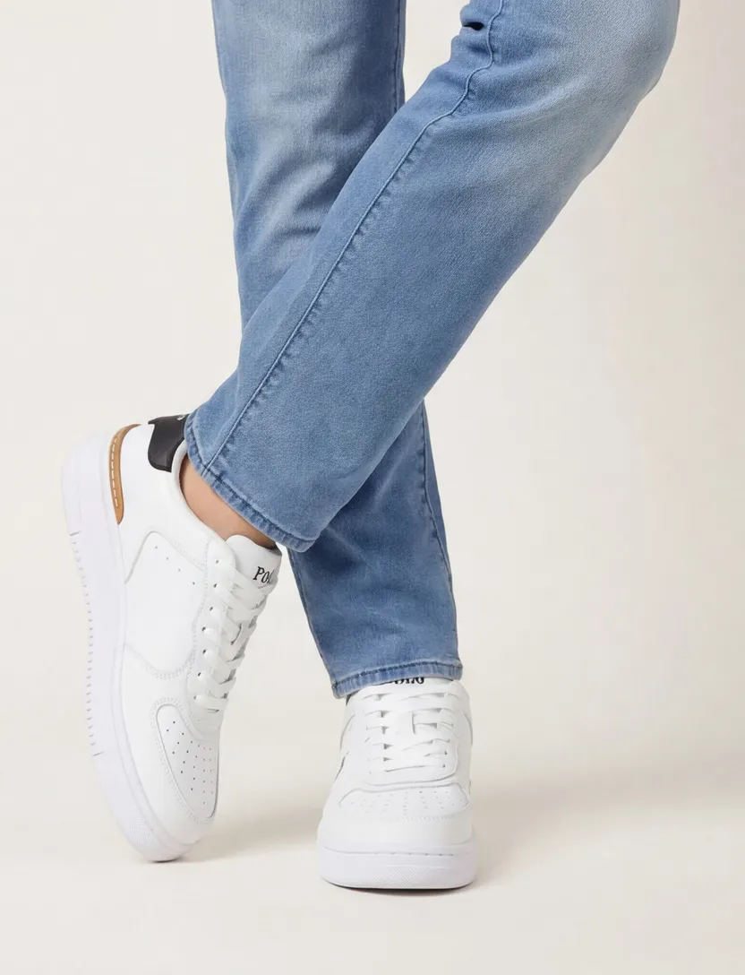 Polo Ralph Lauren effen sneakers wit