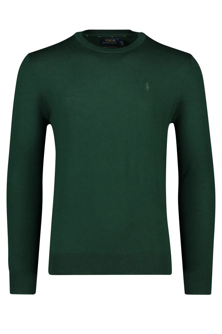 Polo Ralph Lauren Big & Tall trui ronde hals groen effen 100% wol