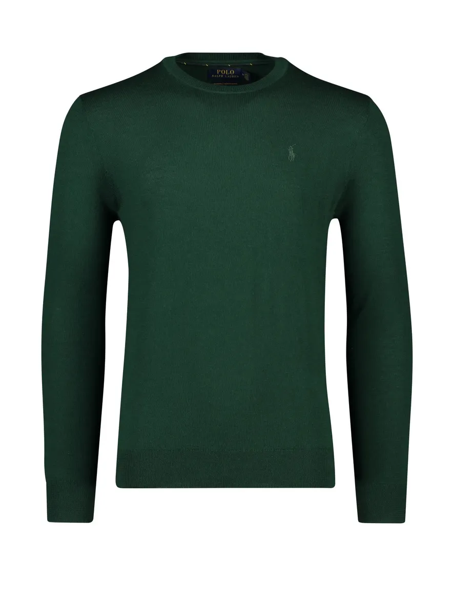 Polo Ralph Lauren Big & Tall trui ronde hals groen effen 100% wol