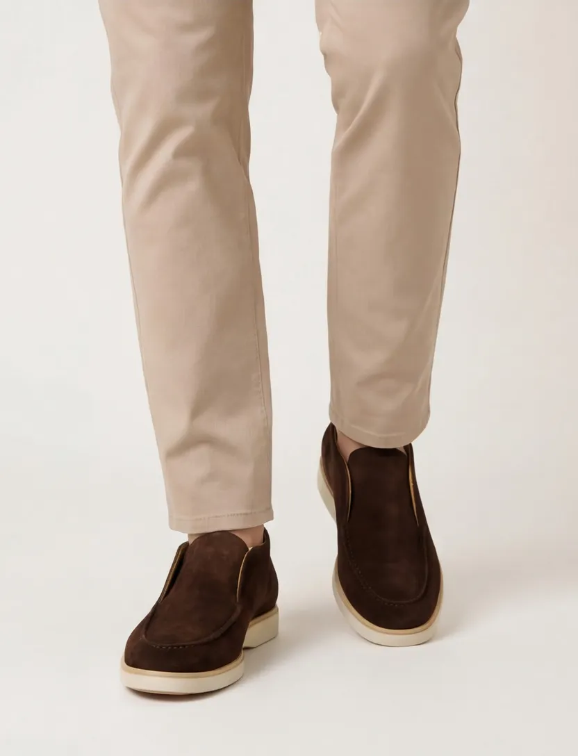 Nette schoenen Magnanni bruin effen leer