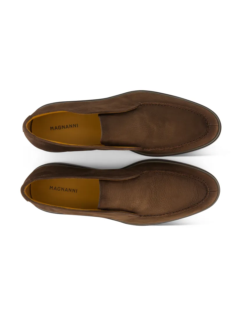 Nette schoenen Magnanni bruin effen leer