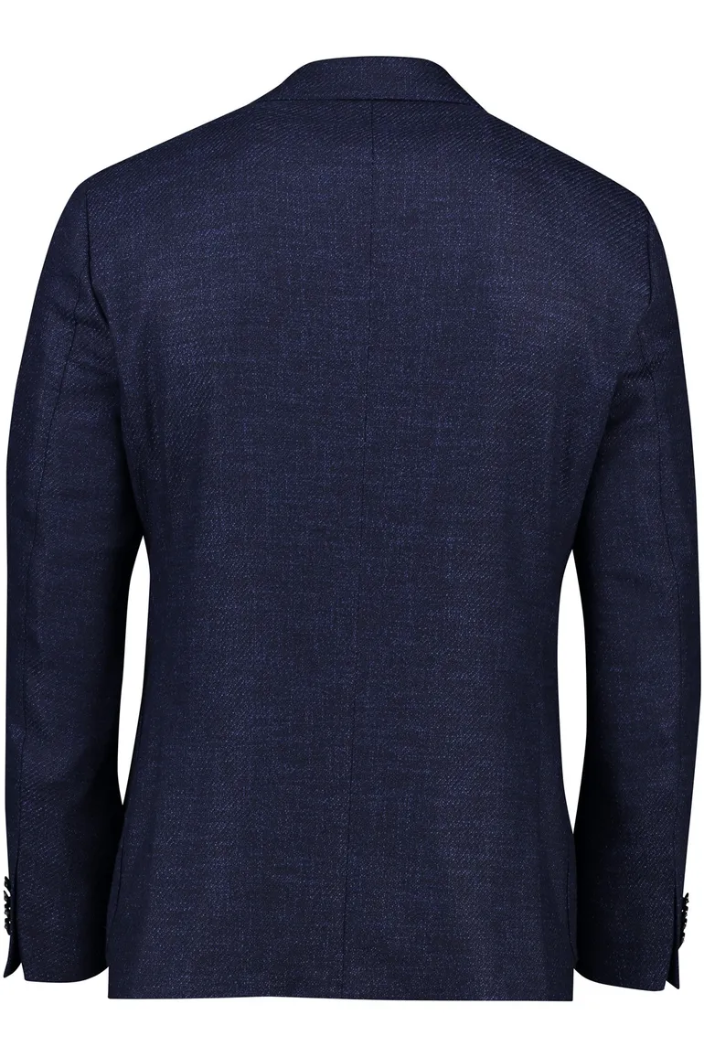 Dressler colbert donkerblauw effen wol slim fit