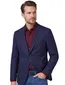 Dressler colbert donkerblauw effen wol slim fit