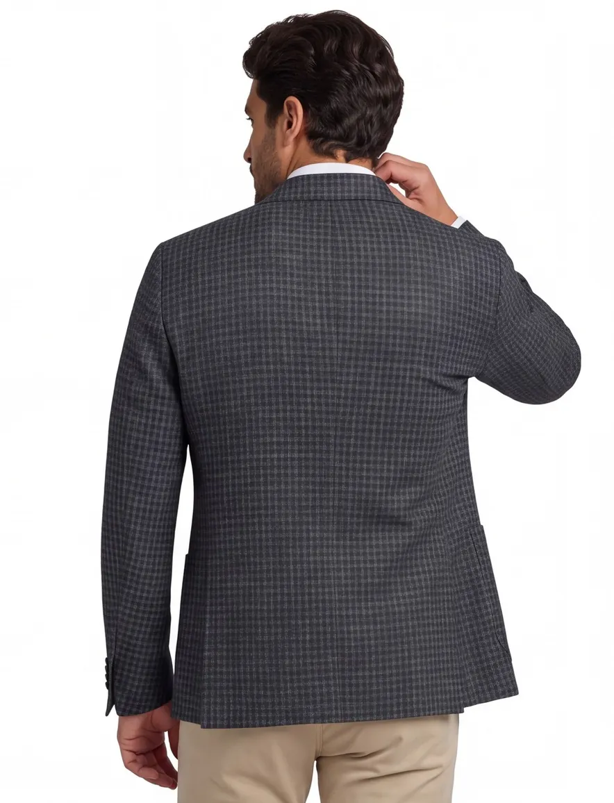 Eduard Dressler wollen colbert donkergroen shaped fit