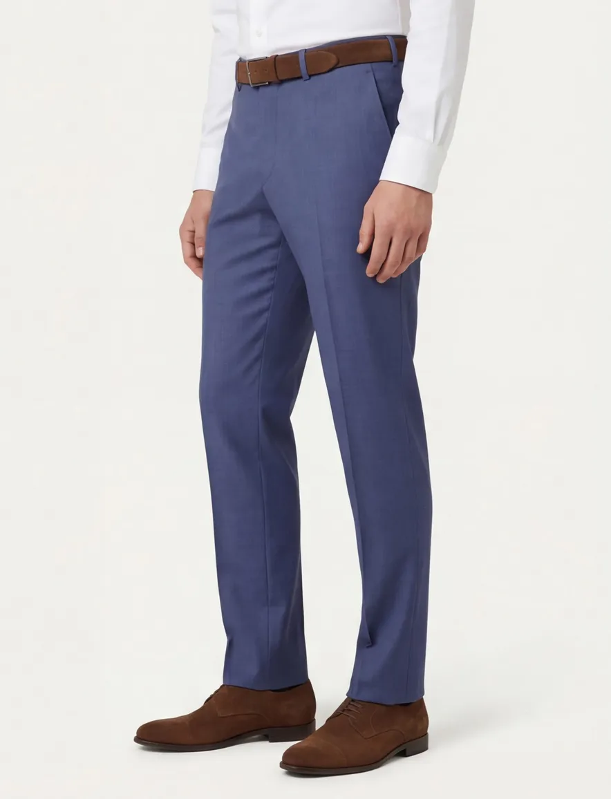 Dressler pantalon mix en match blauw effen wol