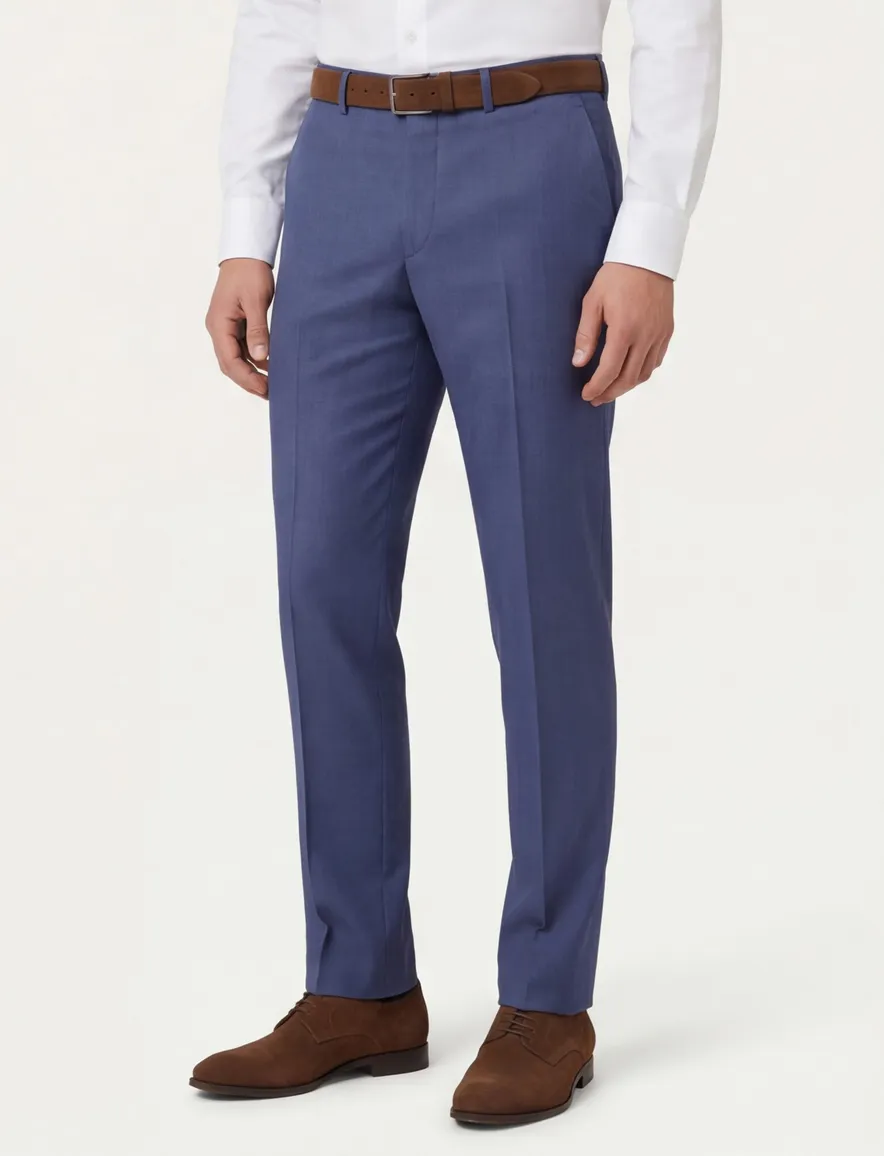 Dressler pantalon mix en match blauw effen wol