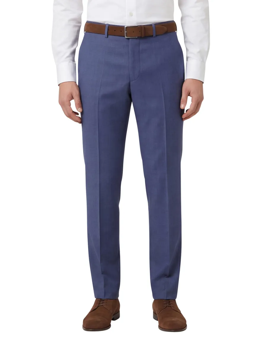 Dressler pantalon mix en match blauw effen wol