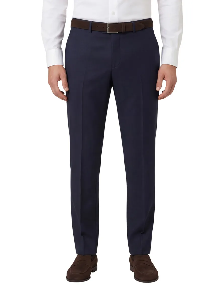 Dressler pantalon mix en match donkerblauw effen normale fit
