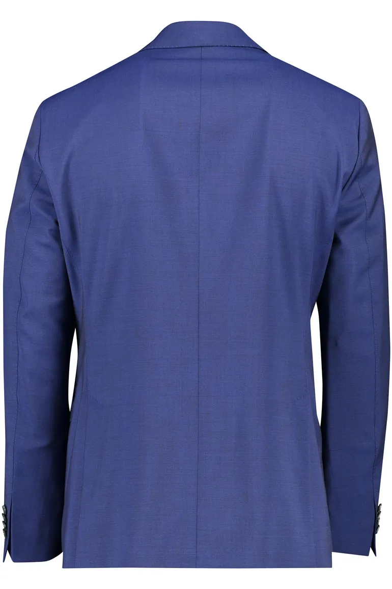 Dressler colbert blauw effen wol slim fit