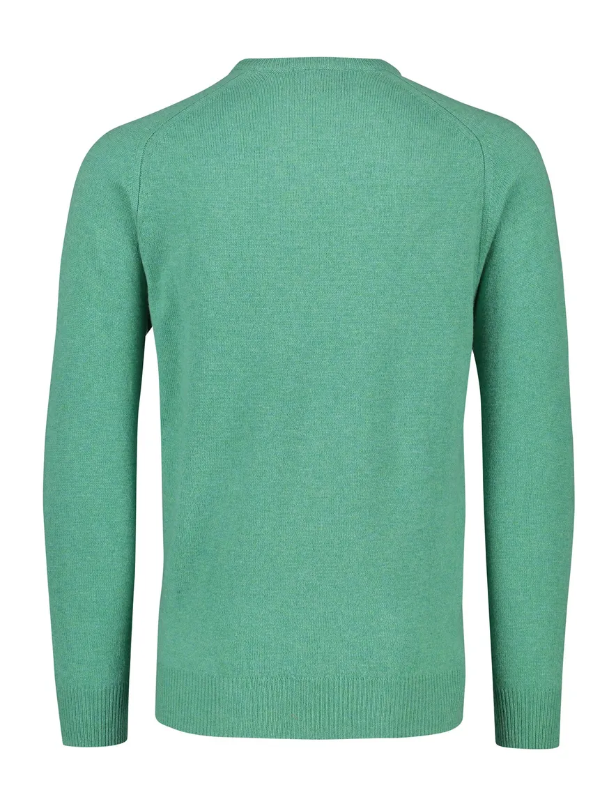 Alan Paine trui v-hals groen lamswol