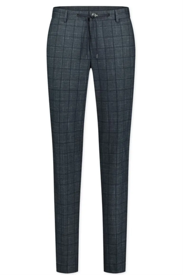 Slim fit Blue Industry pantalon mix en match donkerblauw geruit