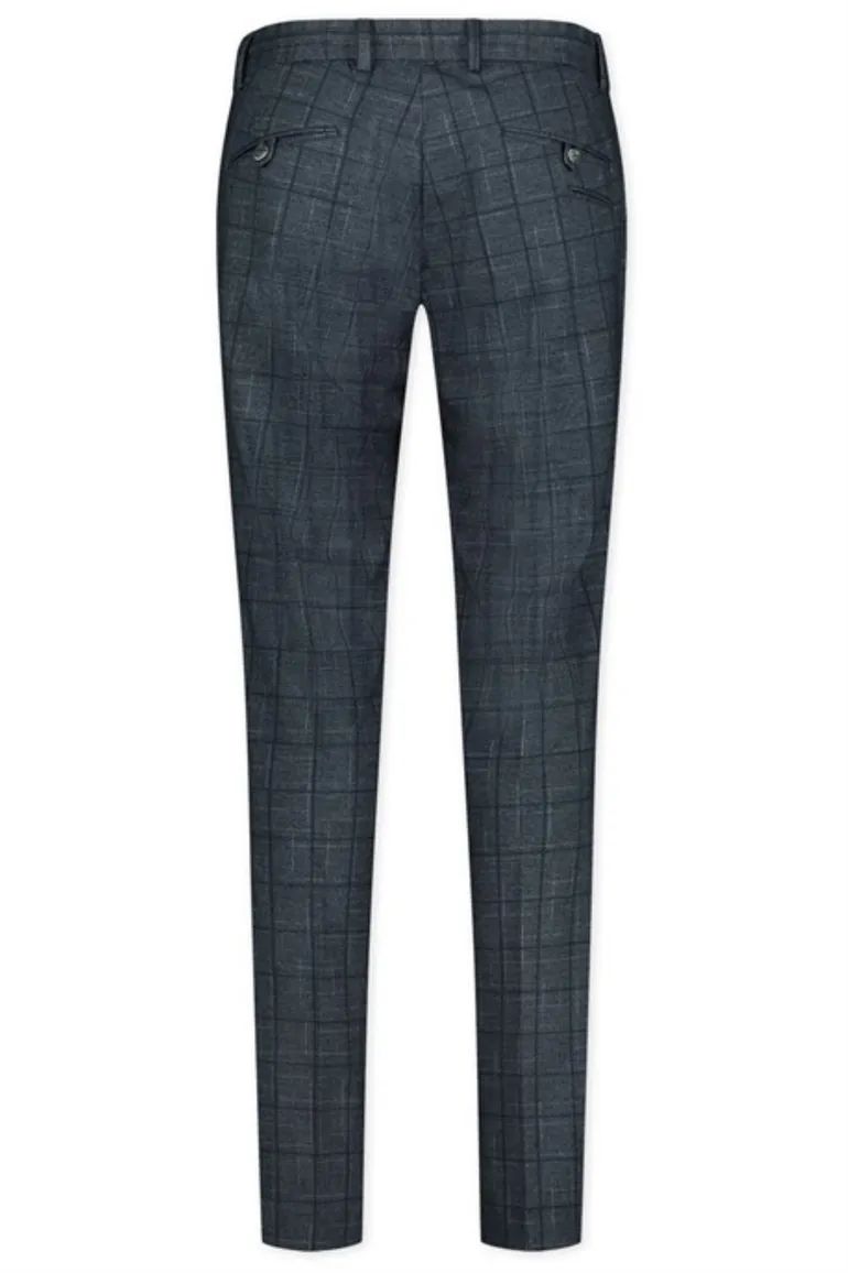 Slim fit Blue Industry pantalon mix en match donkerblauw geruit