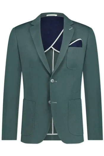 Blue Industry Blue Industry colbert mix & match turquoise uni katoen slim fit