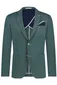 turquoise Blue Industry colbert mix & match effen katoen slim fit