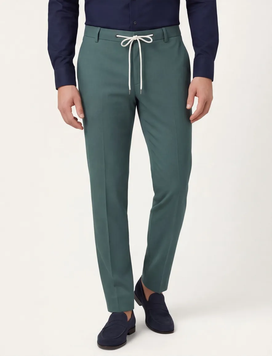 Blue Industry pantalon mix en match turquoise uni katoen slim fit