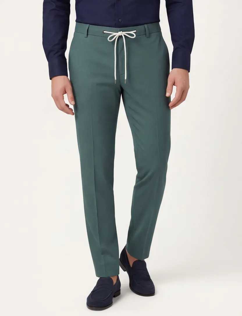 Slim fit Blue Industry pantalon mix en match turquoise effen katoen