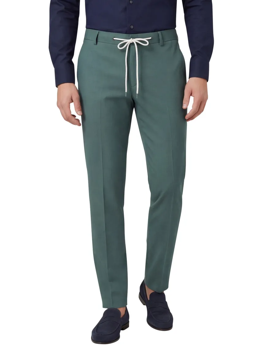 Blue Industry pantalon mix en match turquoise uni katoen slim fit