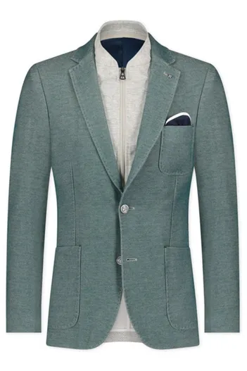 Blue Industry turquoise uni Blue Industry colbert slim fit
