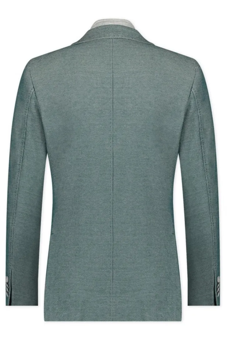 Blue Industry colbert groen effen slim fit met borstzak