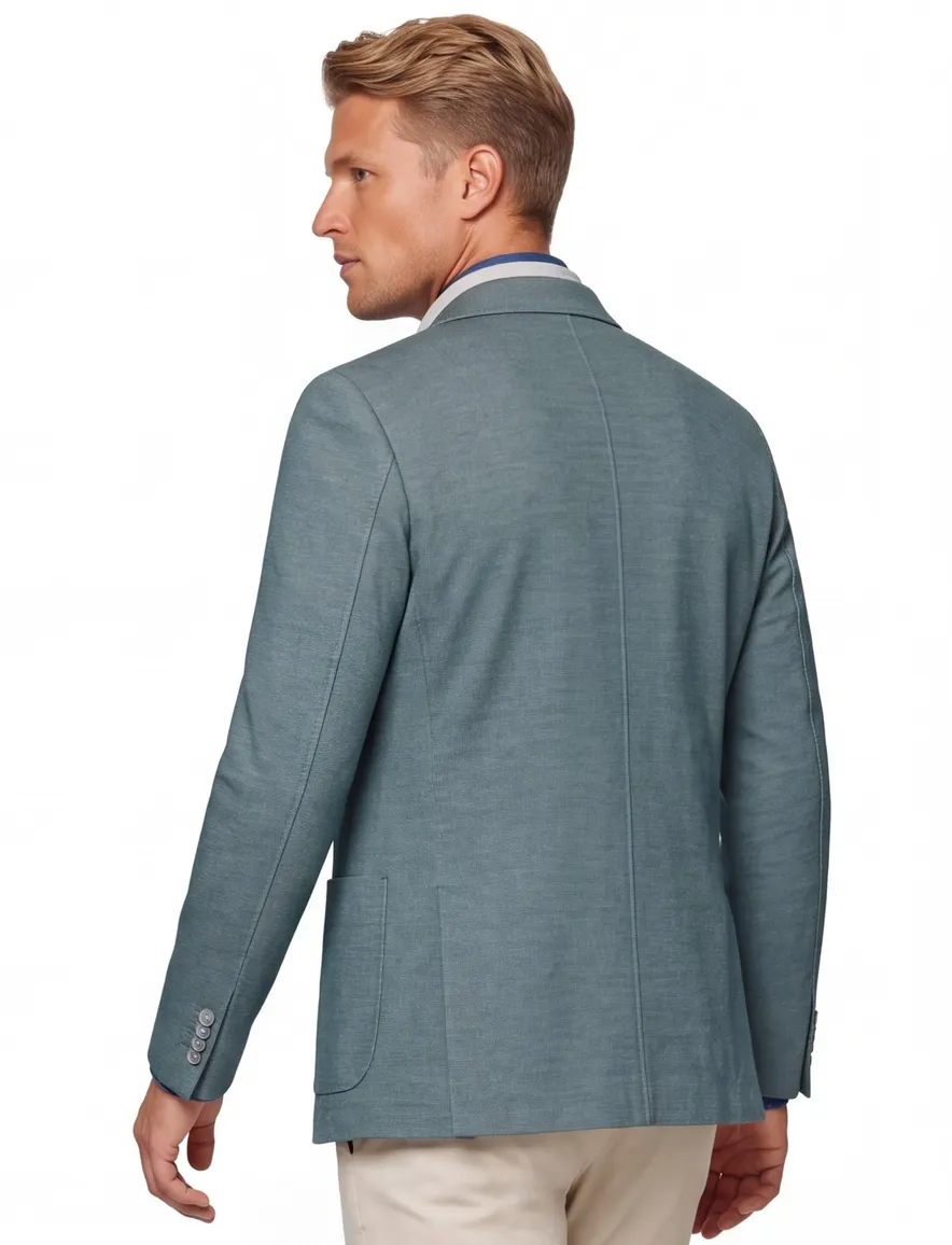 turquoise uni Blue Industry colbert slim fit