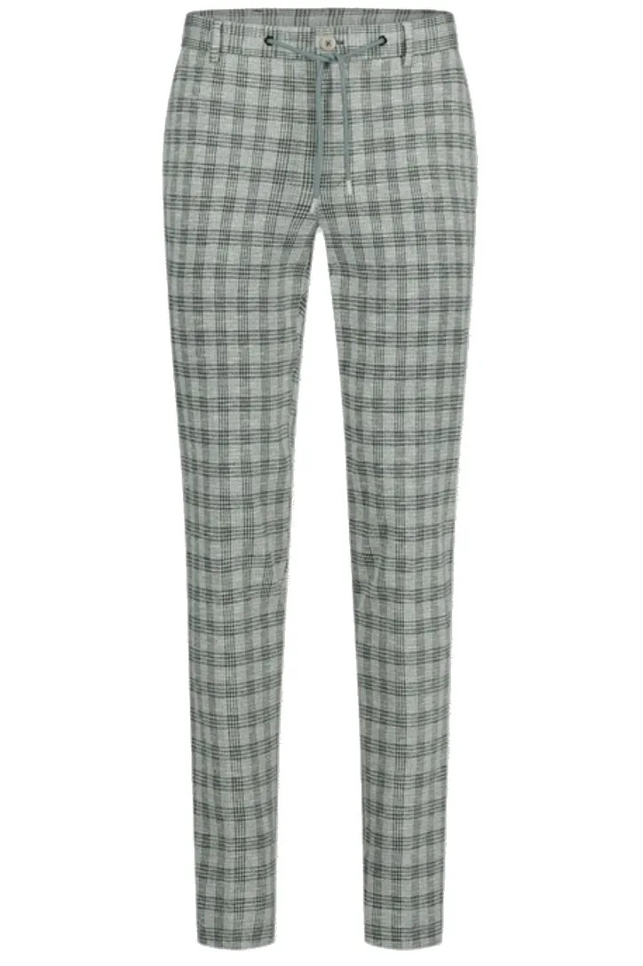 Blue Industry chino mix en match groen ruit slim fit