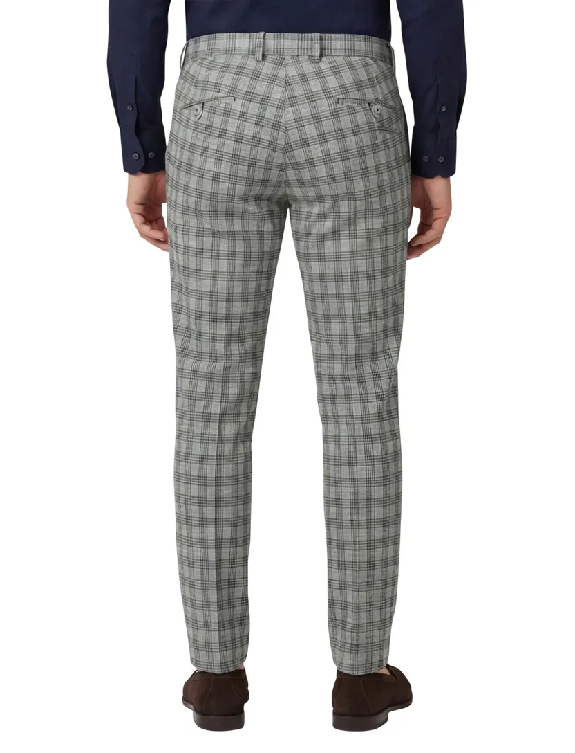Blue Industry chino mix en match groen ruit slim fit