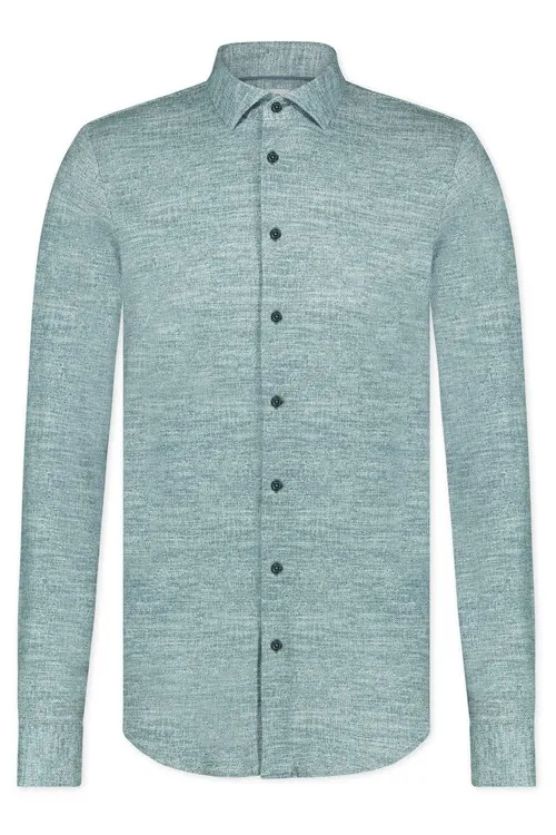 Blue Industry casual overhemd slim fit turquoise katoen