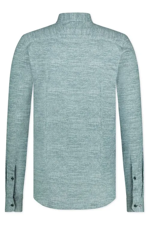 Casual Blue Industry overhemd slim fit turquoise effen katoen