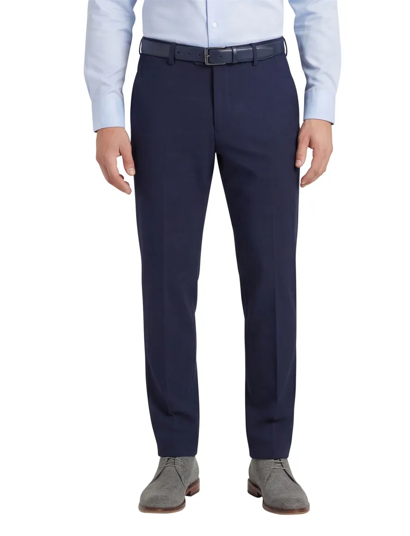 Blue Industry katoenen broek donkerblauw effen