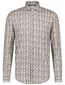 Casual Blue Industry overhemd slim fit groen geprint 100% katoen