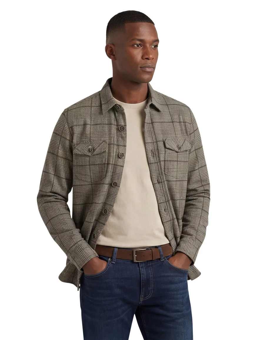 Blue Industry overshirt bruin