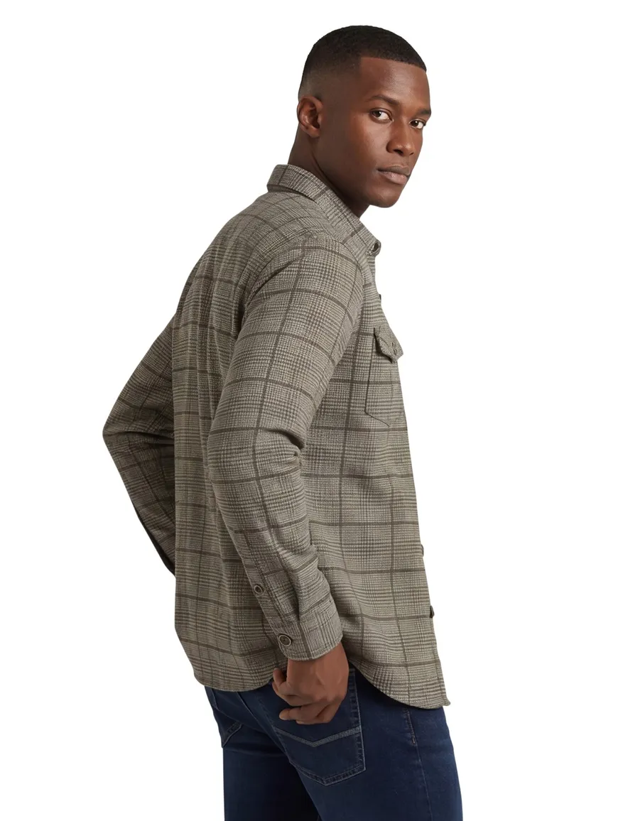 Blue Industry vest bruin geruit normale fit