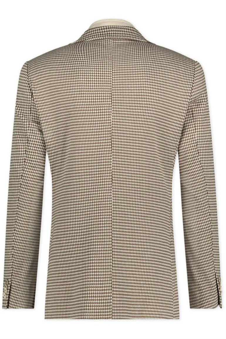 Blue Industry colbert beige gemêleerd slim fit