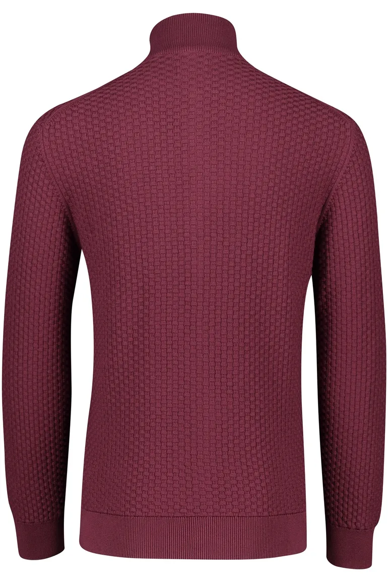 Gant vest opstaande kraag katoen bordeaux