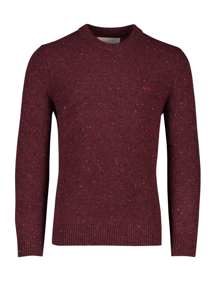 Gant trui rood wol ronde hals