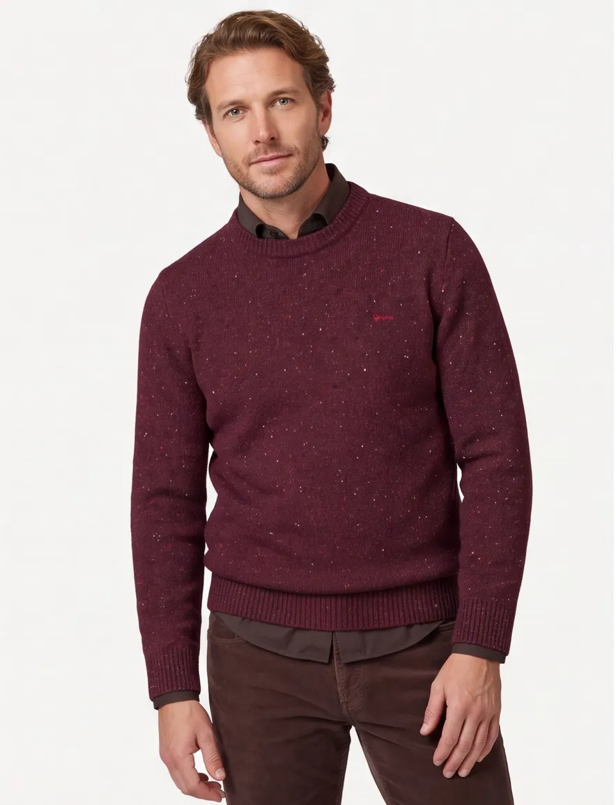 Gant trui rood wol ronde hals