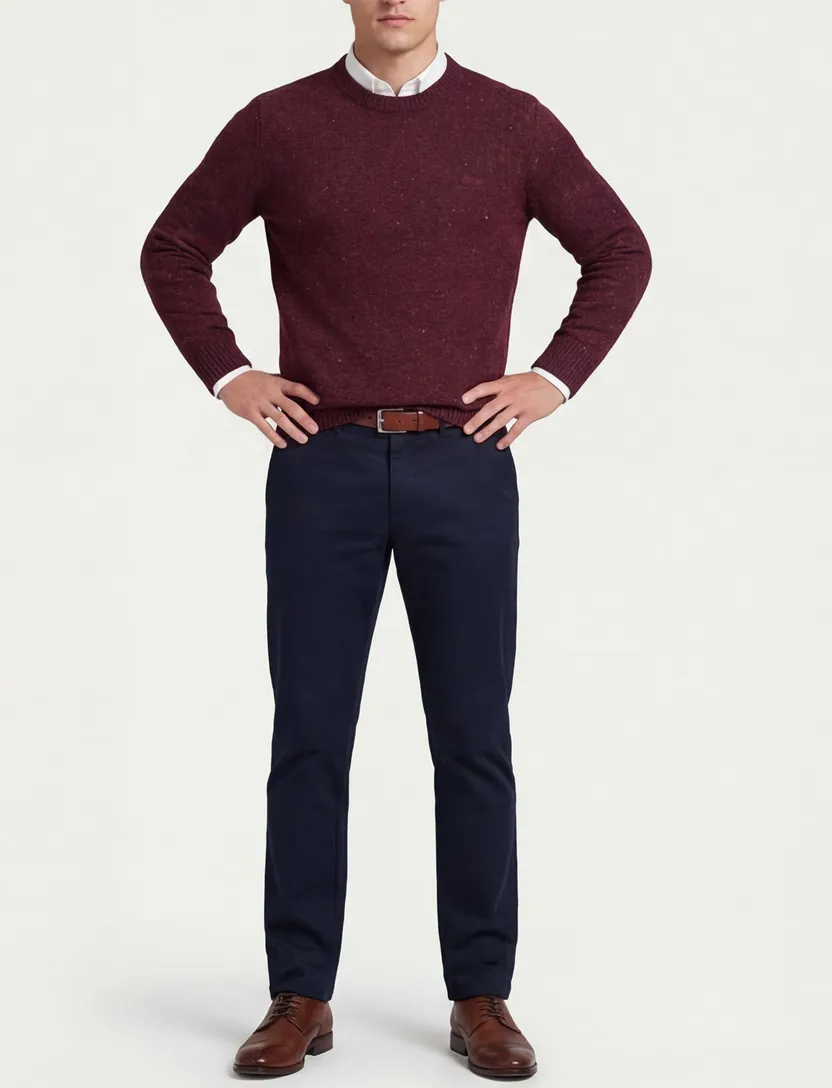 Gant trui ronde hals wol rood